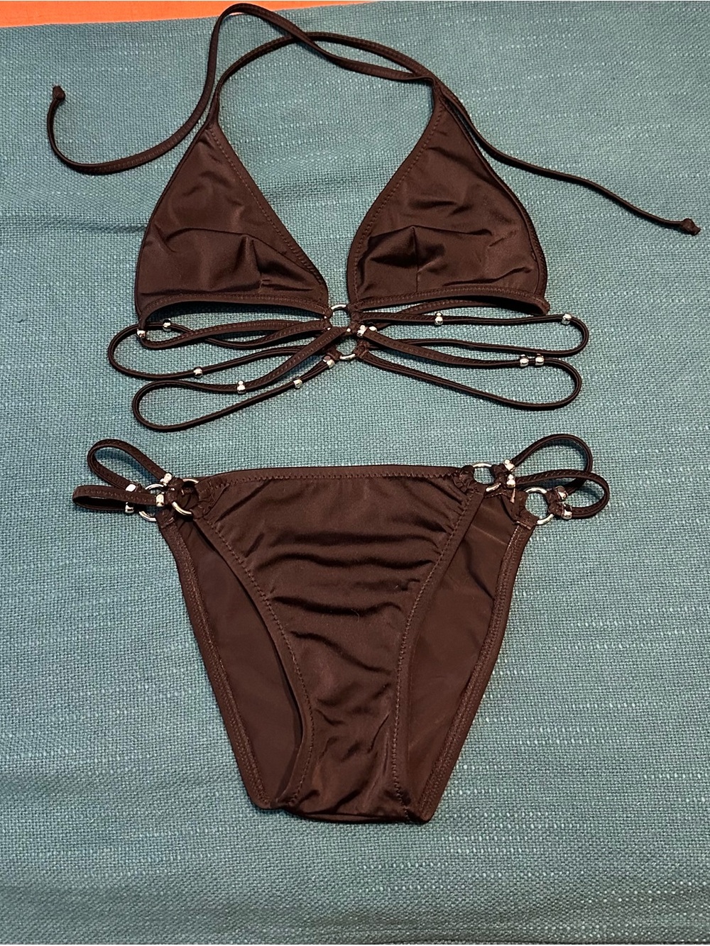 JLo Black Strappy Women’s Bikini Set - Swimwear